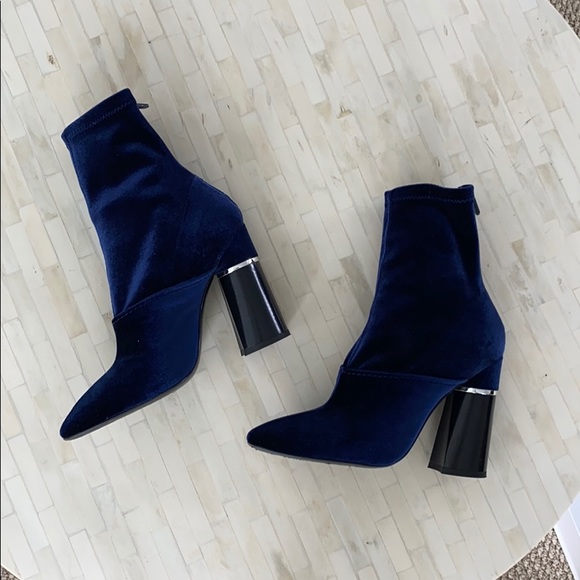 3.1 Phillip Lim Kyoto Blue Velvet Bootie - Picture 2 of 3